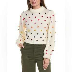 Farm Rio Rainbow Dots Off-White Sweater Never Worn Before New w/out Tags